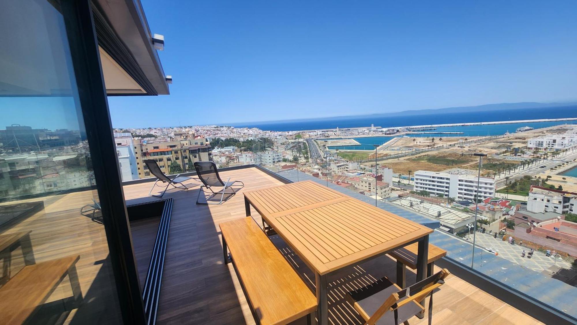 Magnifique Penthouse 160M2 Terrasse 90M2 Vue Mer Танжер Екстериор снимка